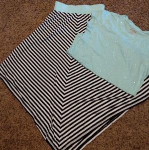 Cat & Jack skirt and shirt set.  Size 10/12.